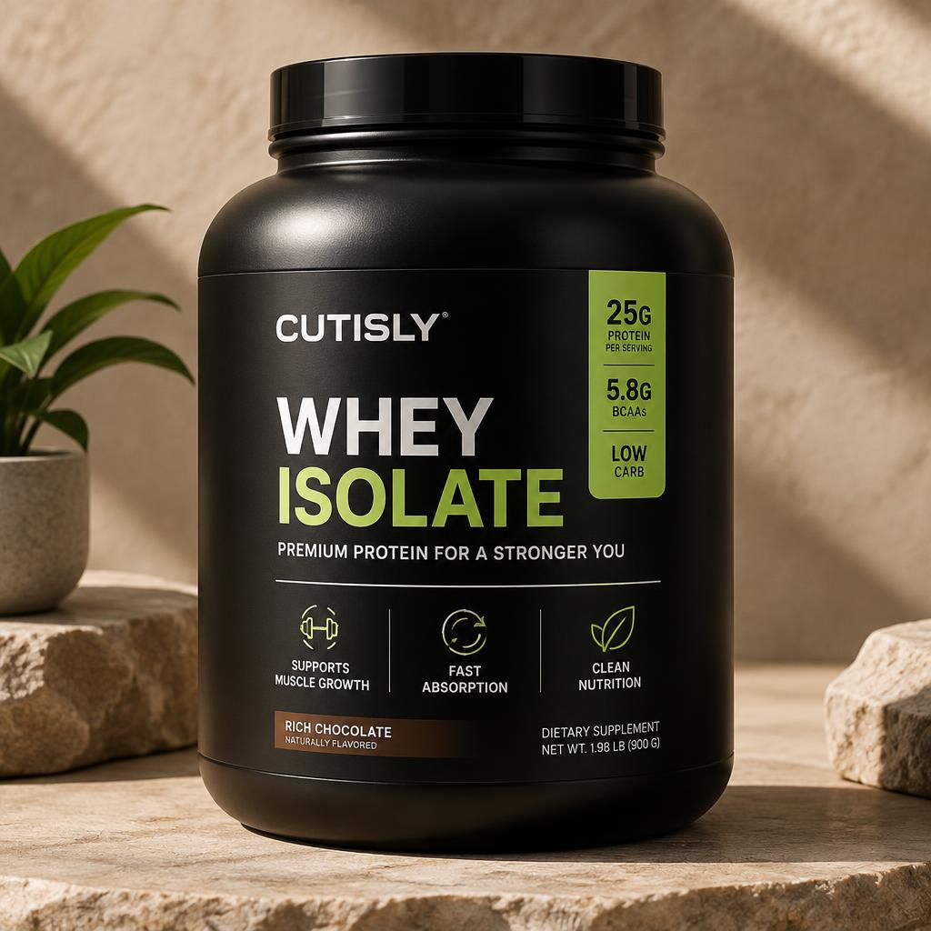 Cutisly Whey Protein Isolate tub